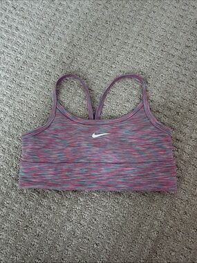 Nike Multicolor Pink-Purple-Blue Space-Dye Sports Bra XS